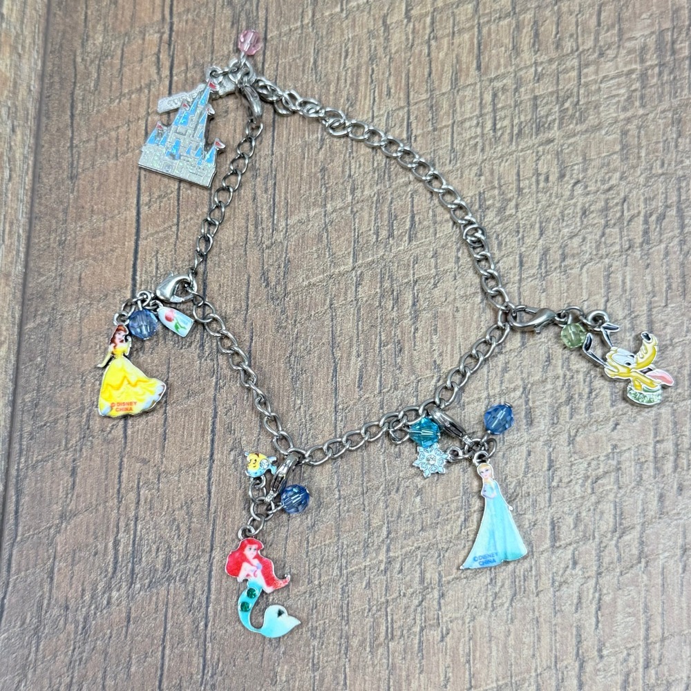 Disney Charm Bracelet Kids OS Silver Multi